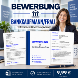 Bewerbung Bankkaufmann/frau – professionelle Bewerbungsvorlage für Ihre Bewerbung