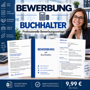 Bewerbung Buchhalter/in – professionelle Bewerbungsvorlage für Ihre Bewerbung