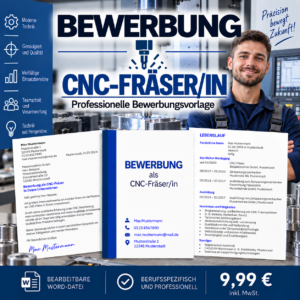 Bewerbung CNC-Fräser/in – professionelle Bewerbungsvorlage für Ihre Bewerbung
