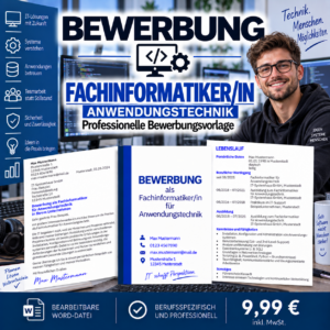 Bewerbung Fachinformatiker/in Anwendungsentwicklung – professionelle Bewerbungsvorlage für Ihre Bewerbung