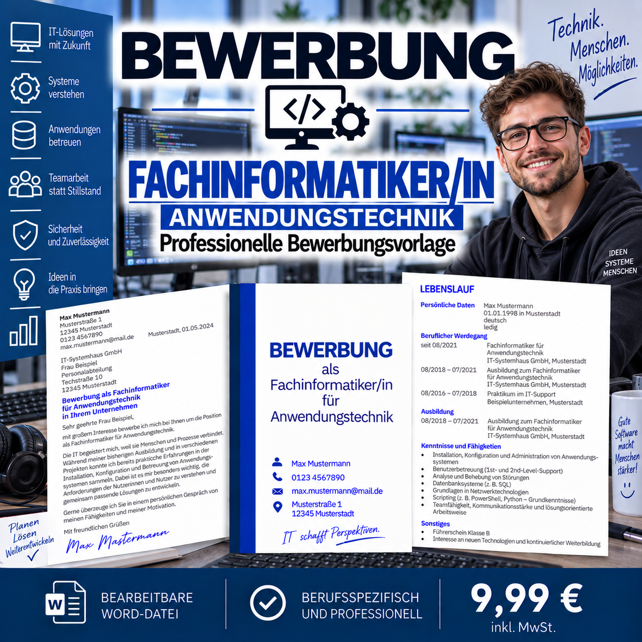 Bewerbung Fachinformatiker/in Anwendungsentwicklung – professionelle Bewerbungsvorlage für Ihre Bewerbung