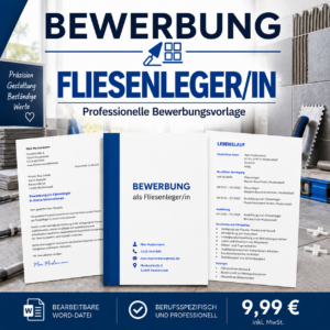 Bewerbung Fliesenleger/in – professionelle Bewerbungsvorlage für Ihre Bewerbung